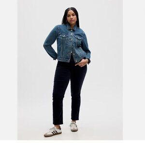 GAP High Rise Vintage Slim Navy Blue Soft Velvet Pants Size 30/10 #743986 RT$80